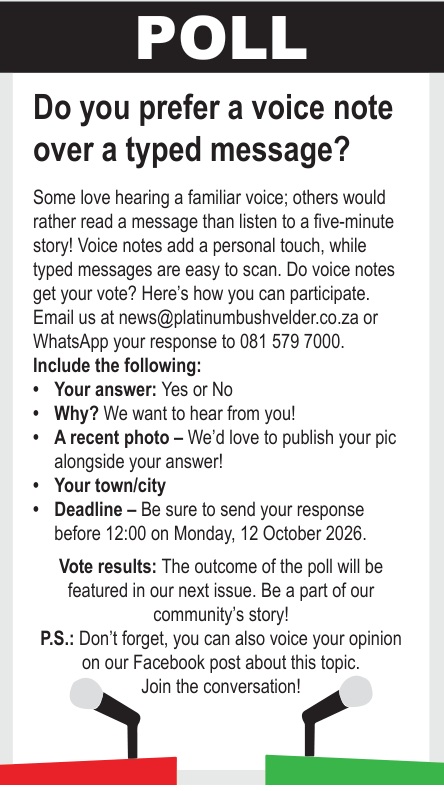 POLL — Do you prefer a voice note over a typed message?