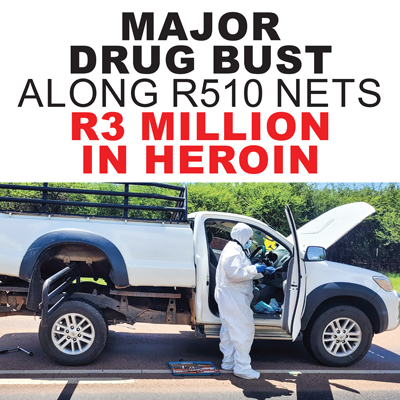 Major drug bust along R510 nets R3 million in heroin