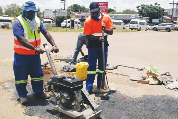 Pothole-riddled roads repaired  