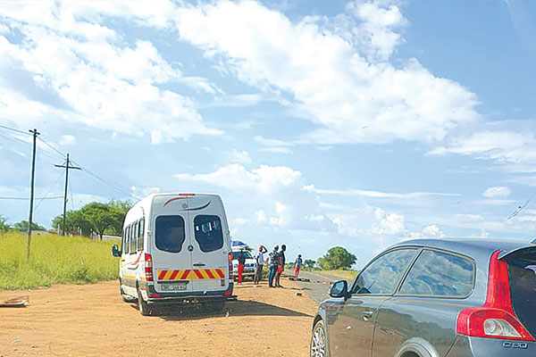 Protest on R510 causes damage to vehicles