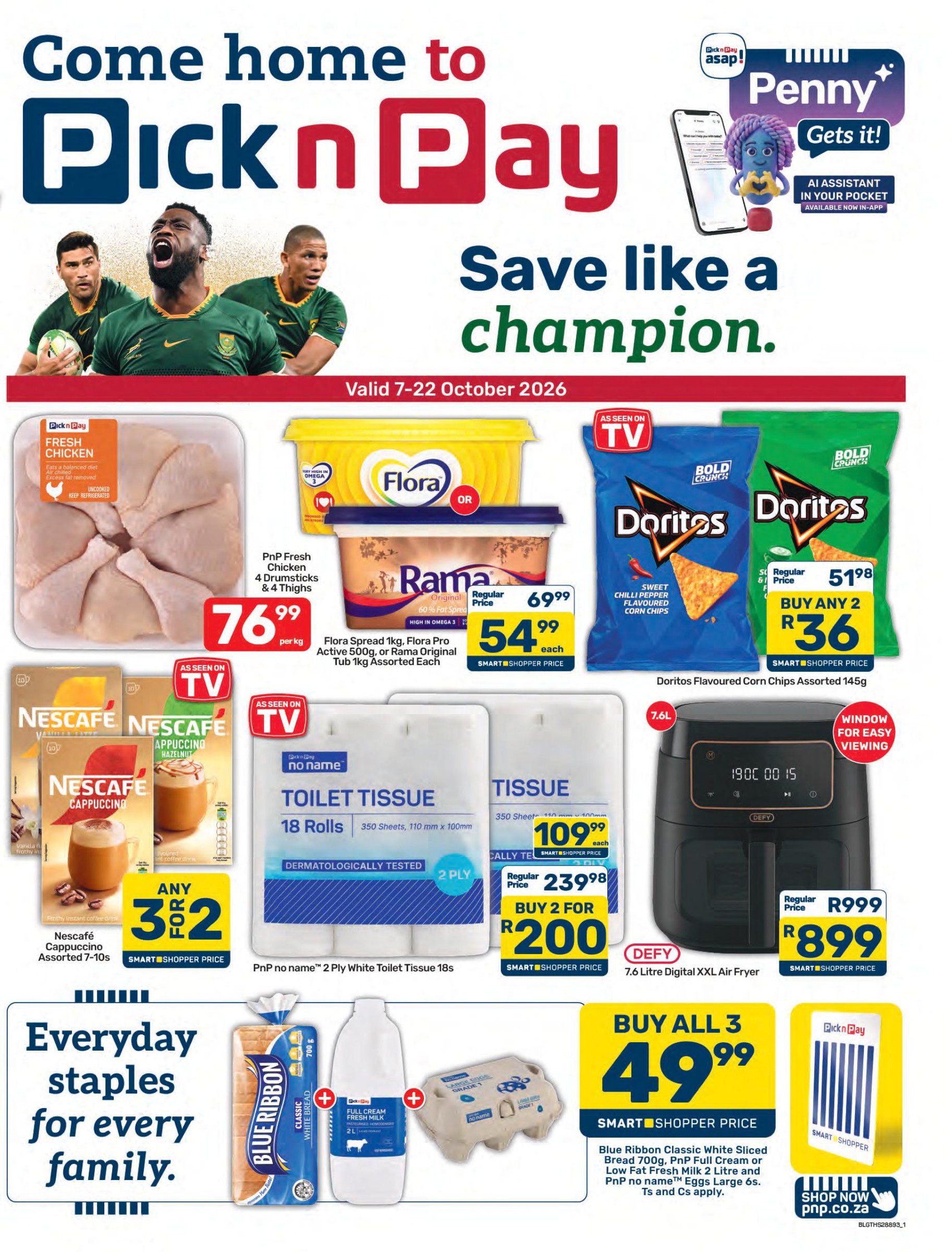 Pick n Pay — Save like a champion — 7–22 October 2026